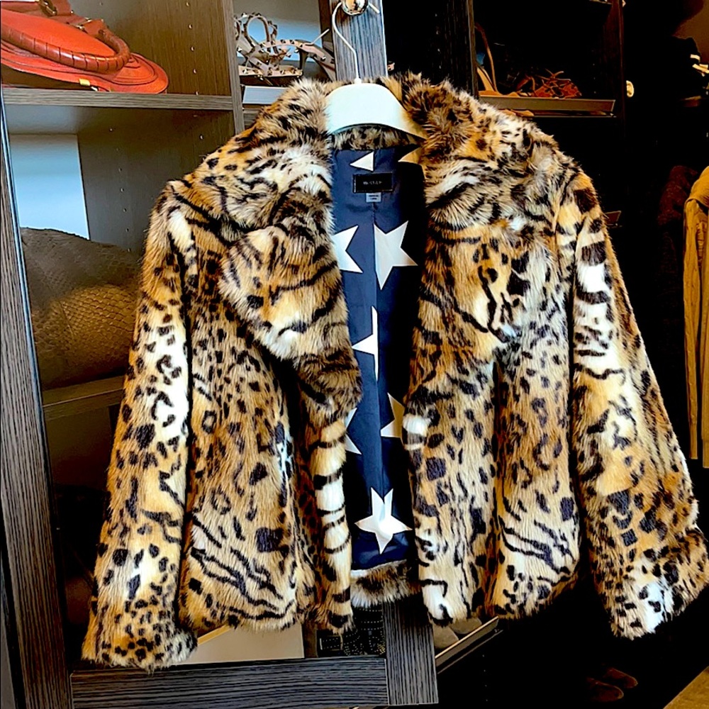 MOTHER Faux fur cropped jacket